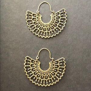 Gold tone earrings